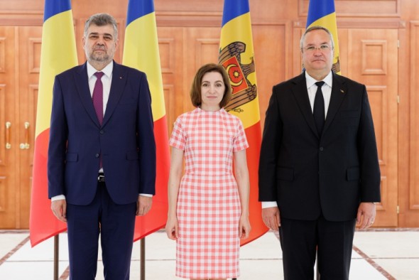 Maia Sandu, la întâlnirea cu Marcel Ciolacu și Nicolae Ciucă: România ne ajută să ne modernizăm localitățile